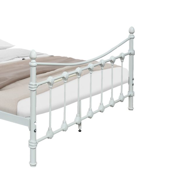 285 000010 3 Bed Beowulf pakoworld white metal 140x190cmIndoor furniture > Beds