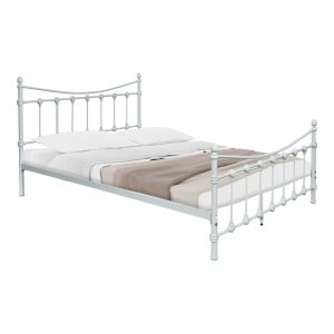 285 000010 Bed Beowulf pakoworld white metal 140x190cmIndoor furniture > Beds