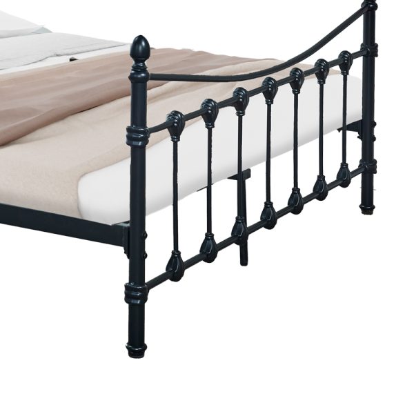 285 000017 3 Bed Beowulf pakoworld black metal 140x190cmIndoor furniture > Beds