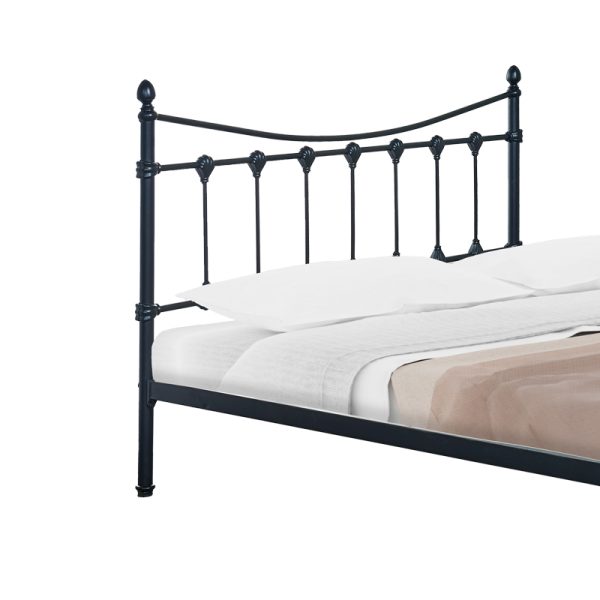 285 000018 2 Bed Beowulf pakoworld black metal 150x200cmIndoor furniture > Beds