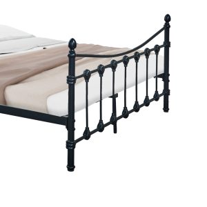 285 000018 3 Bed Beowulf pakoworld black metal 150x200cmIndoor furniture > Beds