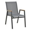 288 000001 Director armchair Bistrual pakoworld acacia wood natural-white clothOutdoor furniture > Garden armchairs