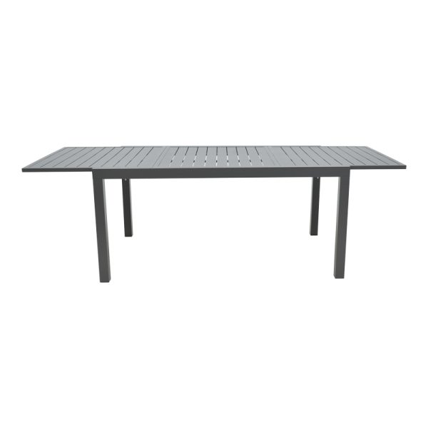 288 000004 2 Extension table Lafla pakoworld aluminium dark grey 160-240x100x75cmOutdoor furniture > Garden dining sets