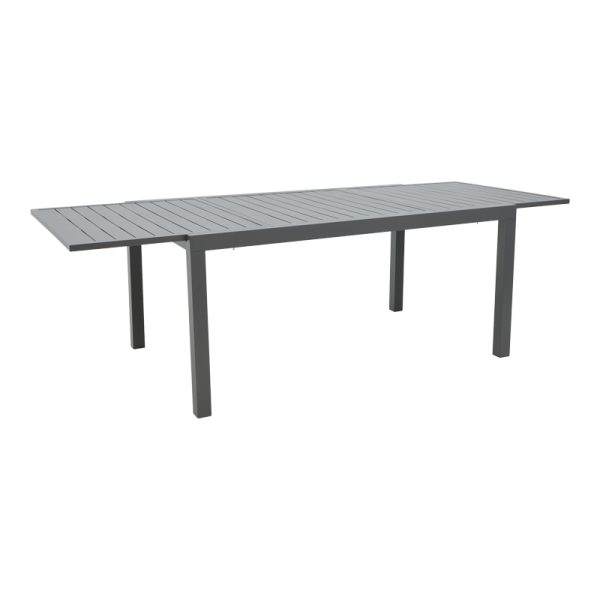 288 000004 Extension table Lafla pakoworld aluminium dark grey 160-240x100x75cmOutdoor furniture > Garden dining sets