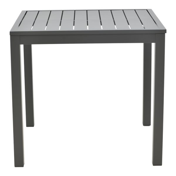 288 000005 2 Table Kliton pakoworld aluminium dark grey 80x80x74cmOutdoor furniture > Garden dining sets