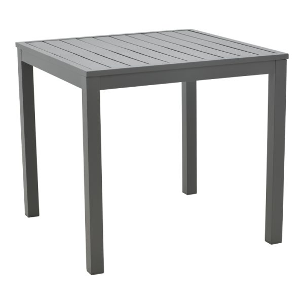288 000005 Table Kliton pakoworld aluminium dark grey 80x80x74cmOutdoor furniture > Garden dining sets