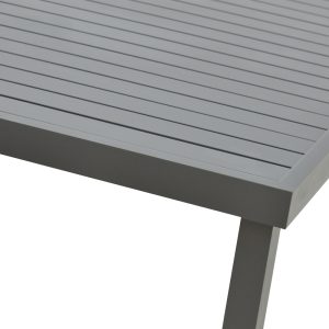 288 000007 3 Table Kliton pakoworld aluminium dark grey 150x80x74cmOutdoor furniture > Garden dining sets