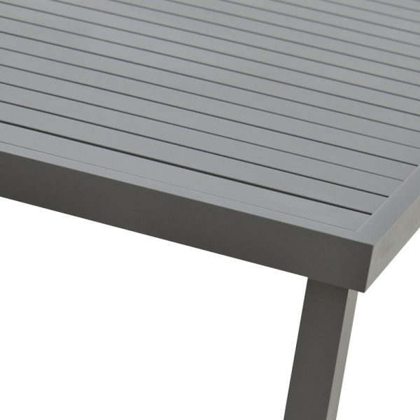 288 000007 3 Table Kliton pakoworld aluminium dark grey 150x80x74cmOutdoor furniture > Garden dining sets