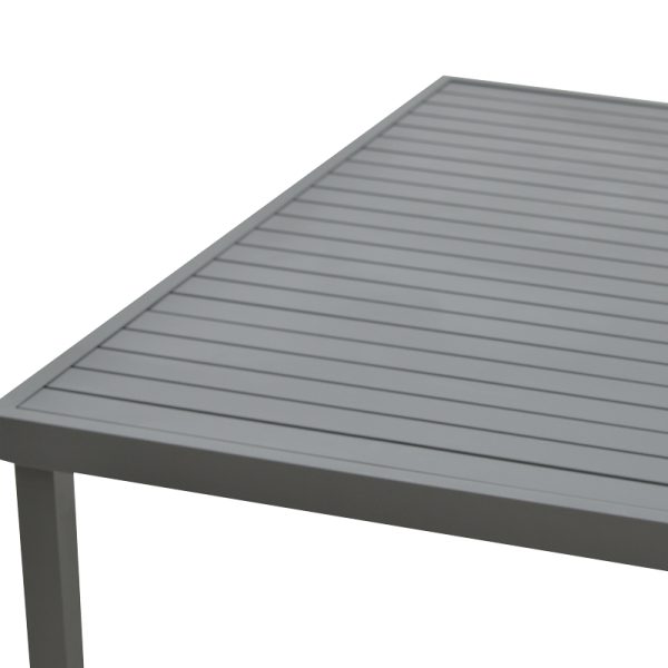 288 000007 4 Table Kliton pakoworld aluminium dark grey 150x80x74cmOutdoor furniture > Garden dining sets