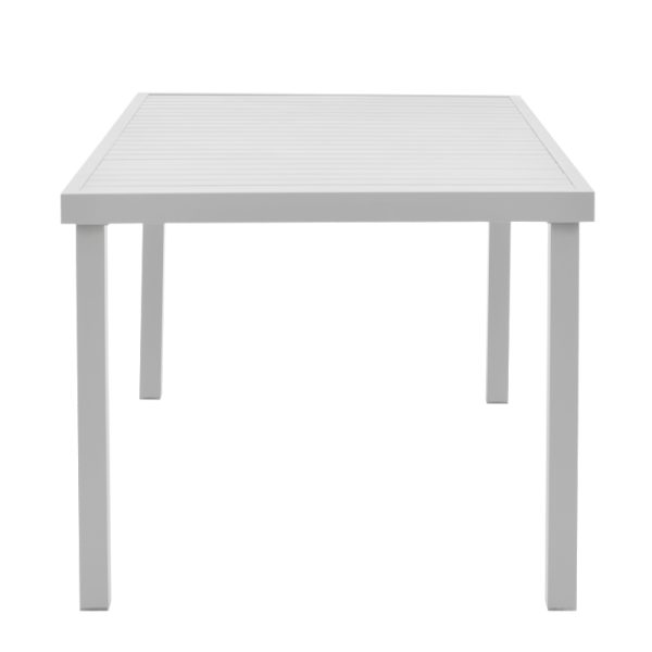 288 000008 2 Table Kliton pakoworld aluminium white 150x80x74cmOutdoor furniture > Garden dining sets