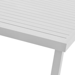 288 000008 3 Table Kliton pakoworld aluminium white 150x80x74cmOutdoor furniture > Garden dining sets