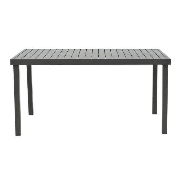 288 000010 2 Dinning set Azelie-Kliton pakoworld set of 7 anthracite fabric-anthracite aluminum 150x80x74cmOutdoor furniture > Garden food table