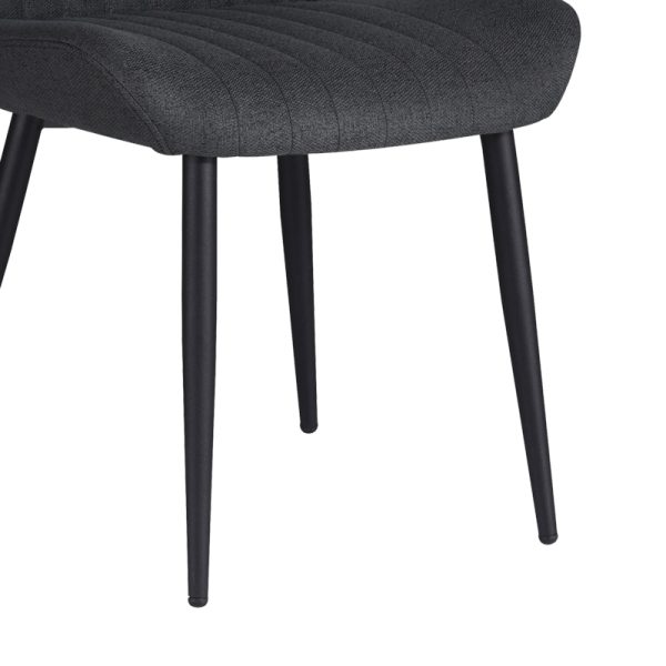 320 000025 3 Chair Versa pakoworld anthracite fabric-black metal leg 54x63.5x84cmIndoor furniture > Chairs