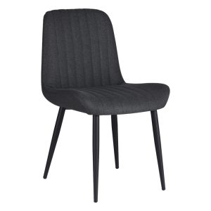 320 000025 Chair Versa pakoworld anthracite fabric-black metal leg 54x63.5x84cmIndoor furniture > Chairs