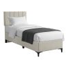 323 000013 Limit pakoworld fabric bed in a light grey shade 120x200cmIndoor furniture > Beds