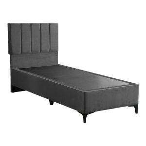 323 000015 2 Moega pakoworld fabric bed in anthracite shade 90x200cmIndoor furniture > Beds