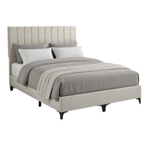 323 000016 Moega pakoworld fabric bed in cream shade 160x200cmIndoor furniture > Beds