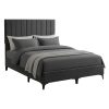 323 000018 Melei pakoworld fabric bed in light grey shade 160x200cmIndoor furniture > Beds
