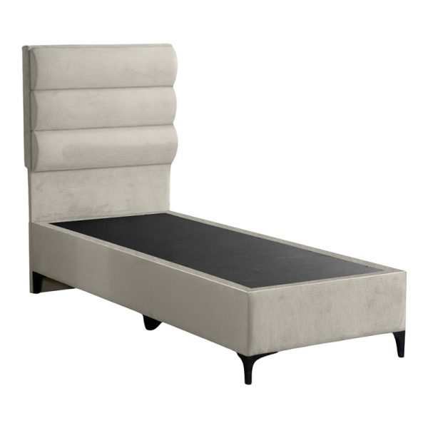 323 000025 2 Limit pakoworld fabric bed in cream shade 90x200cmIndoor furniture > Beds