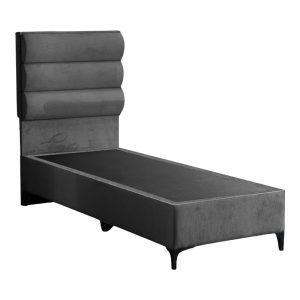 323 000027 2 Limit pakoworld fabric bed in anthracite shade 90x200cmIndoor furniture > Beds