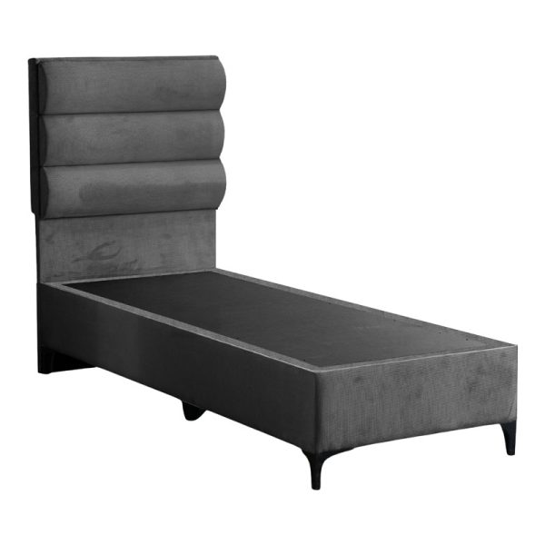 323 000027 2 Limit pakoworld fabric bed in anthracite shade 90x200cmIndoor furniture > Beds