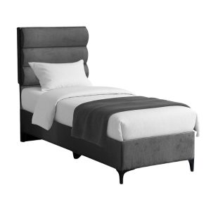 323 000027 Limit pakoworld fabric bed in anthracite shade 90x200cmIndoor furniture > Beds
