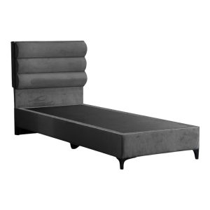 323 000030 2 Limit pakoworld fabric bed in anthracite shade 120x200cmIndoor furniture > Beds