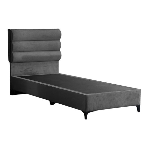 323 000030 2 Limit pakoworld fabric bed in anthracite shade 120x200cmIndoor furniture > Beds
