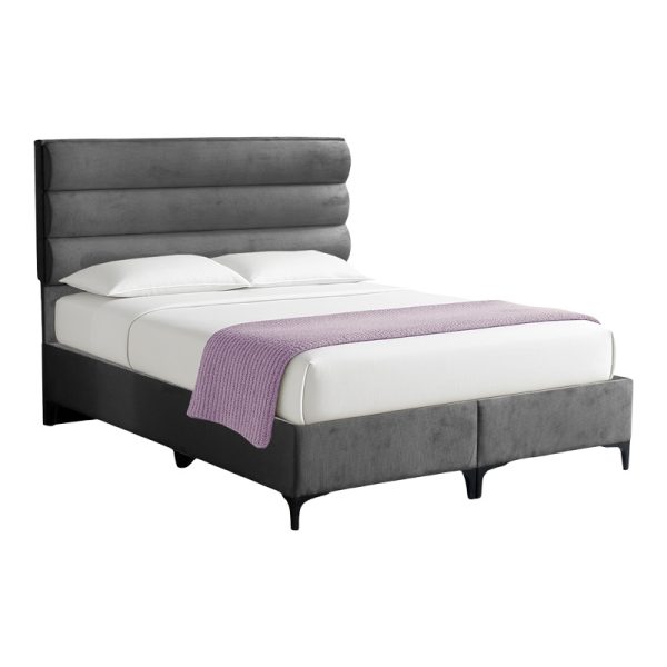 323 000033 Limit pakoworld fabric bed in anthracite shade 160x200cmIndoor furniture > Beds