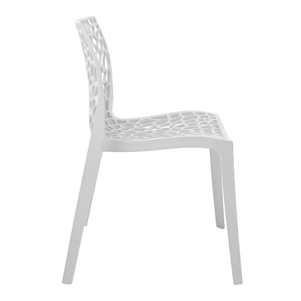 326 000032 2 Hush stackable pakoworld pp chair in white color 50x57x81cmIndoor furniture > Chairs