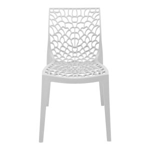 326 000032 3 Hush stackable pakoworld pp chair in white color 50x57x81cmIndoor furniture > Chairs