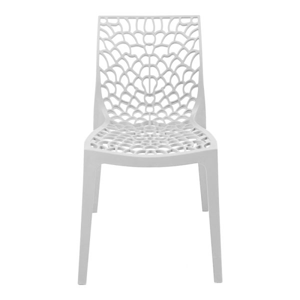 326 000032 3 Hush stackable pakoworld pp chair in white color 50x57x81cmIndoor furniture > Chairs