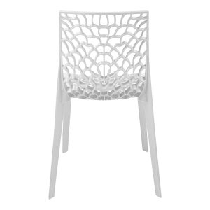 326 000032 4 Hush stackable pakoworld pp chair in white color 50x57x81cmIndoor furniture > Chairs