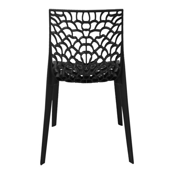 326 000033 4 Hush stackable pakoworld pp chair in black color 50x57x81cmIndoor furniture > Chairs