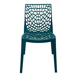 326 000035 3 Hush stackable pakoworld pp chair in blue color 50x57x81cmIndoor furniture > Chairs