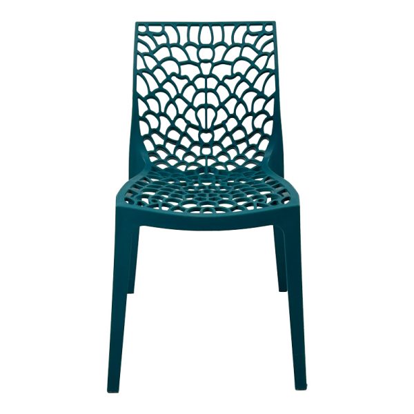 326 000035 3 Hush stackable pakoworld pp chair in blue color 50x57x81cmIndoor furniture > Chairs