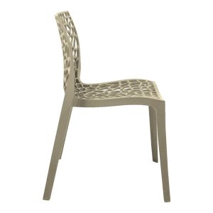 326 000036 2 Hush stackable pakoworld pp chair in cappuccino color 50x57x81cmIndoor furniture > Chairs