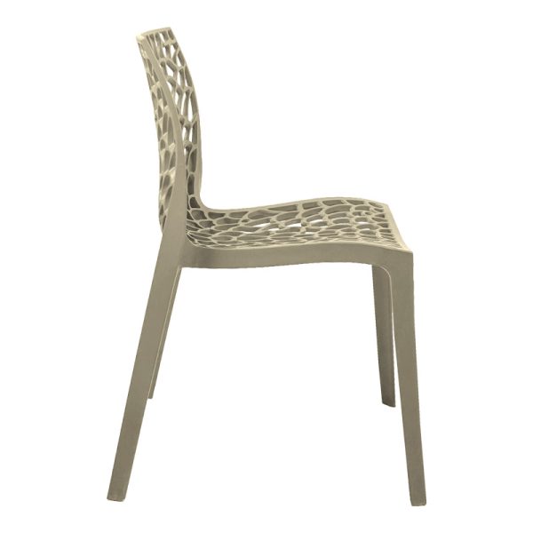 326 000036 2 Hush stackable pakoworld pp chair in cappuccino color 50x57x81cmIndoor furniture > Chairs