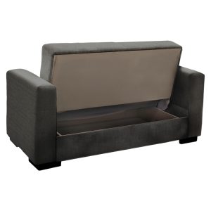 328 000014 4 Sofa-bed with storage two-seater Vox pakoworld anthracite fabric 154x82x83cmIndoor furniture > Sofas-bed