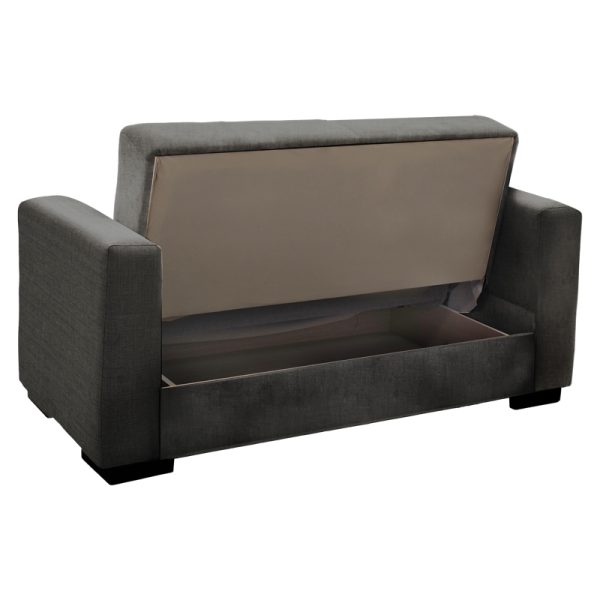 328 000014 4 Sofa-bed with storage two-seater Vox pakoworld anthracite fabric 154x82x83cmIndoor furniture > Sofas-bed