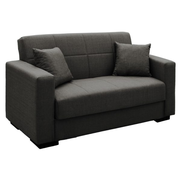 328 000014 Sofa-bed with storage two-seater Vox pakoworld anthracite fabric 154x82x83cmIndoor furniture > Sofas-bed
