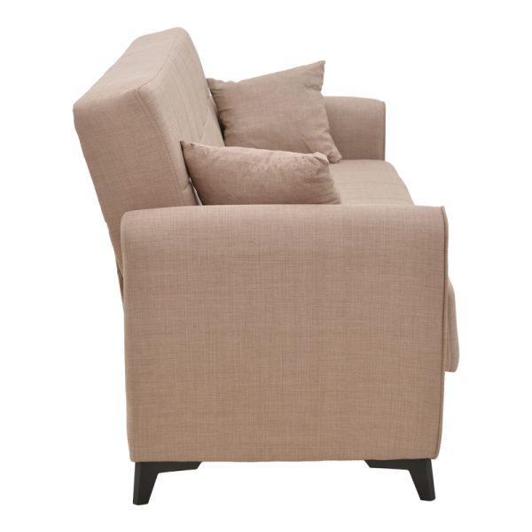 328 000016 3 Sofa-bed with storage three-seater Lincoln pakoworld beige fabric 225x75x85cmIndoor furniture > Sofas-bed