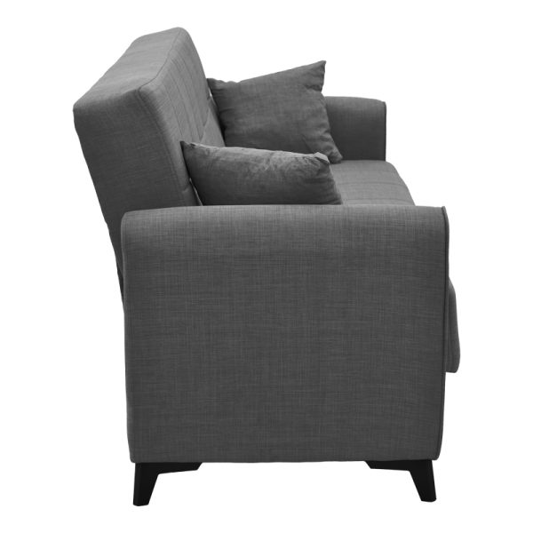 328 000018 2 Sofa-bed with storage three-seater Lincoln pakoworld anthracite fabric 225x85x90cmIndoor furniture > Sofas-bed