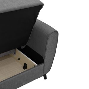 328 000018 4 Sofa-bed with storage three-seater Lincoln pakoworld anthracite fabric 225x85x90cmIndoor furniture > Sofas-bed