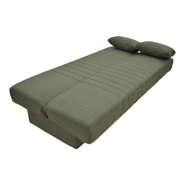 328 000023 2 Romina three-seater sofa-bed with storage space pakoworld green fabric 190x75x85cmIndoor furniture > Sofas-bed