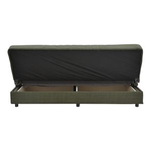 328 000023 3 Romina three-seater sofa-bed with storage space pakoworld green fabric 190x75x85cmIndoor furniture > Sofas-bed