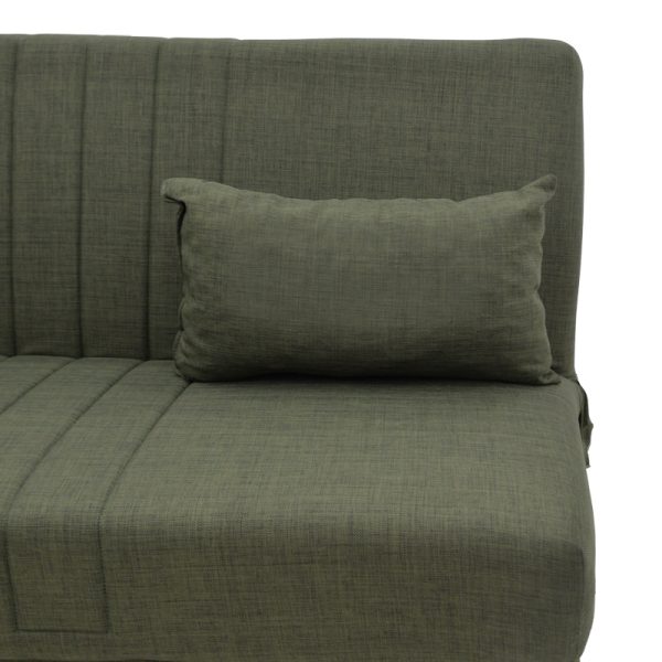 328 000023 4 Romina three-seater sofa-bed with storage space pakoworld green fabric 190x75x85cmIndoor furniture > Sofas-bed