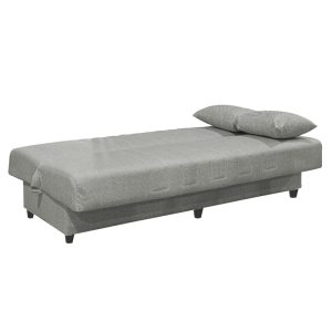 328 000024 2 Romina three-seater sofa-bed with storage space pakoworld light gray fabric 190x75x85cmIndoor furniture > Sofas-bed