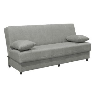 328 000024 Romina three-seater sofa-bed with storage space pakoworld light gray fabric 190x75x85cmIndoor furniture > Sofas-bed