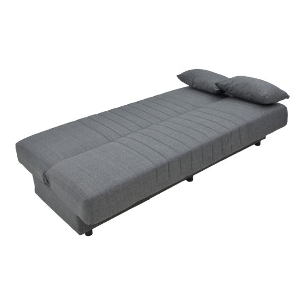 328 000025 2 Romina three-seater sofa-bed with storage space pakoworld anthracite fabric 190x75x85cmIndoor furniture > Sofas-bed